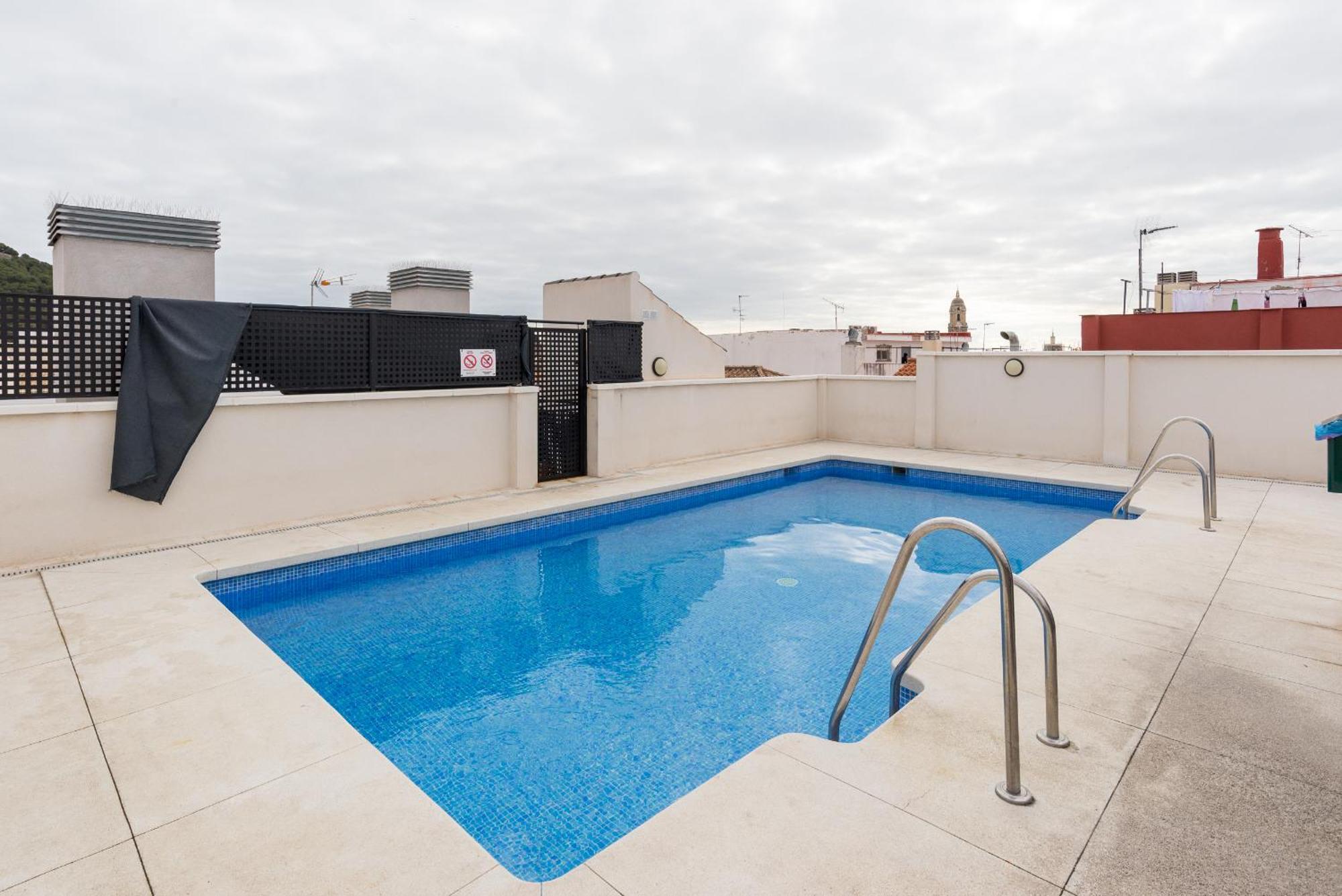 Historic Centre + Rooftop + Parking Málaga Esterno foto